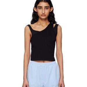 KIJUN Black Layered Tank Top Large‎ New With Tags